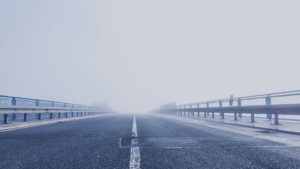 Highway in the fog